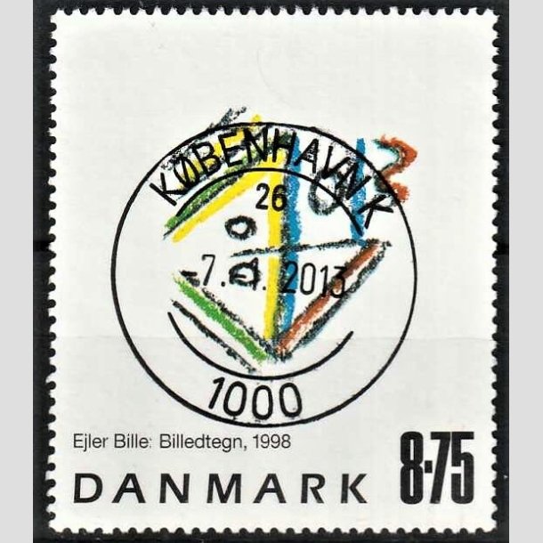 FRIMRKER DANMARK | 1998 - AFA 1189 - Ejler Bille - 8,75 Kr. flerfarvet - Pragt Stemplet Kbenhavn K