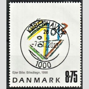 FRIMRKER DANMARK | 1998 - AFA 1189 - Ejler Bille - 8,75 Kr. flerfarvet - Pragt Stemplet Kbenhavn K