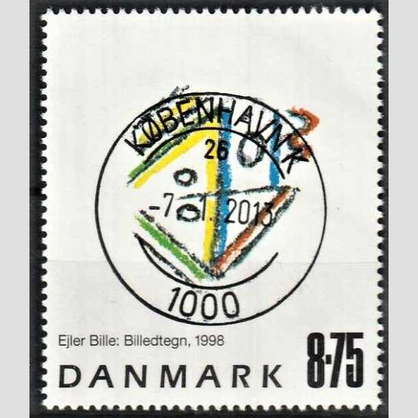 FRIMRKER DANMARK | 1998 - AFA 1189 - Ejler Bille - 8,75 Kr. flerfarvet - Pragt Stemplet Kbenhavn K
