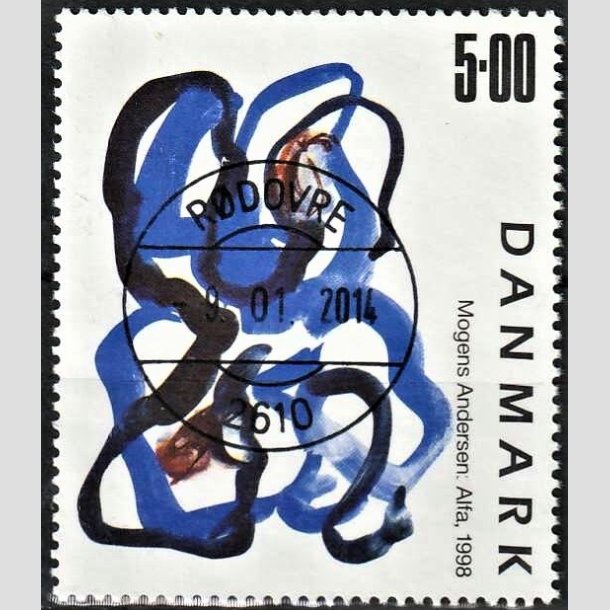 FRIMRKER DANMARK | 1998 - AFA 1188 - Frimrkekunst 1. - 5,00 Kr. Alfa - Pragt Stemplet Rdovre