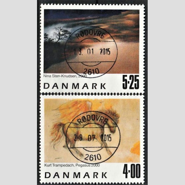 FRIMRKER DANMARK | 2000 - AFA 1261+1262 - Frimrkekunst 3. - 4,00 + 5,25 kr. - Lux Stemplet Rdovre