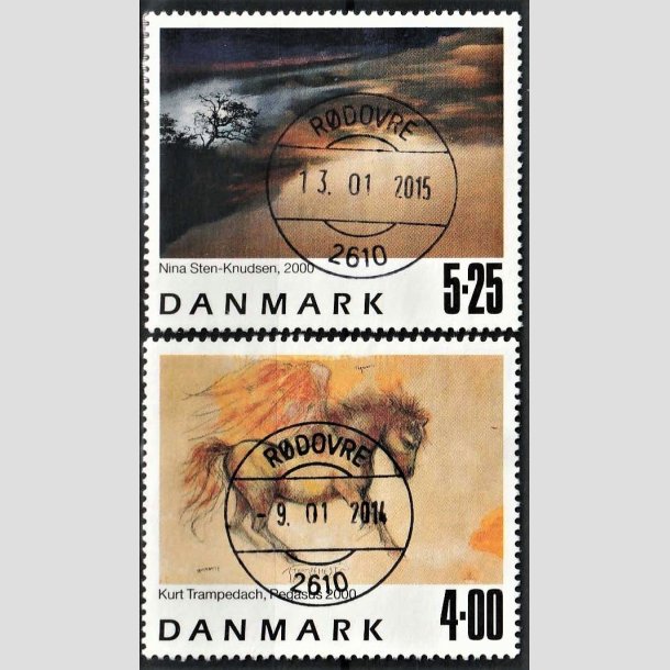 FRIMRKER DANMARK | 2000 - AFA 1261+1262 - Frimrkekunst 3. - 4,00 + 5,25 kr. - Lux Stemplet Rdovre