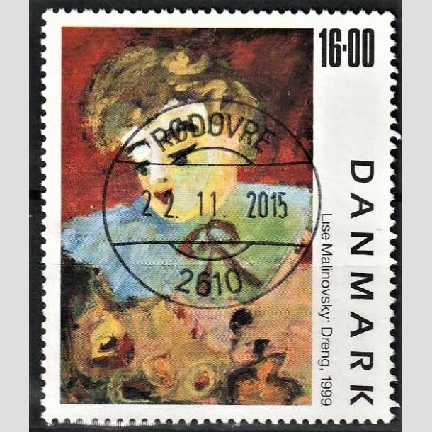 FRIMRKER DANMARK | 1999 - AFA 1219 - Frimrkekunst 2. - 16,00 Kr. "Dreng" - Pragt Stemplet Rdovre