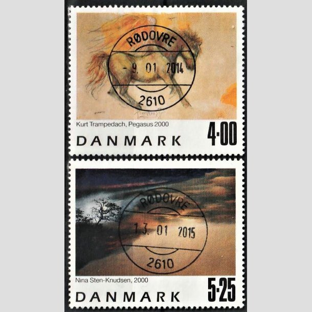 FRIMRKER DANMARK | 2000 - AFA 1261+1262 - Frimrkekunst 3. - 4,00 + 5,25 kr. - Lux Stemplet Rdovre