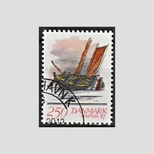 FRIMRKER DANMARK | 1986 - AFA 852b - HAFNIA 87 II - 250 re flerfarvet - Pnt Stemplet