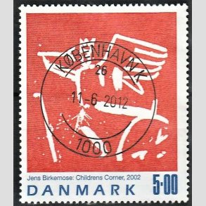 FRIMRKER DANMARK | 2002 - AFA 1330 - Jens Birkmose - 5,00 Kr. flerfarvet - Pragt Stemplet Kbenhavn K
