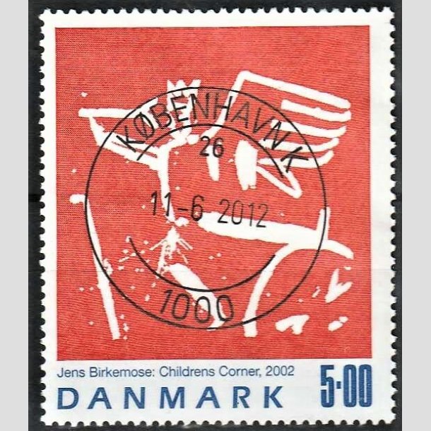 FRIMRKER DANMARK | 2002 - AFA 1330 - Jens Birkmose - 5,00 Kr. flerfarvet - Pragt Stemplet Kbenhavn K