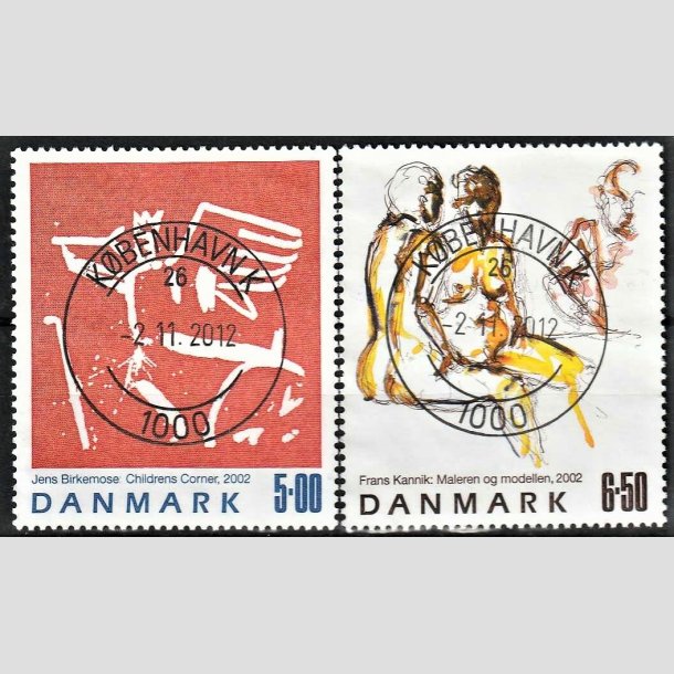 FRIMRKER DANMARK | 2002 - AFA 1330+1331 - Frimrkekunst 5. - 5,00 + 6,50 kr. flerfarvet - Pragt Stemplet Kbenhavn K