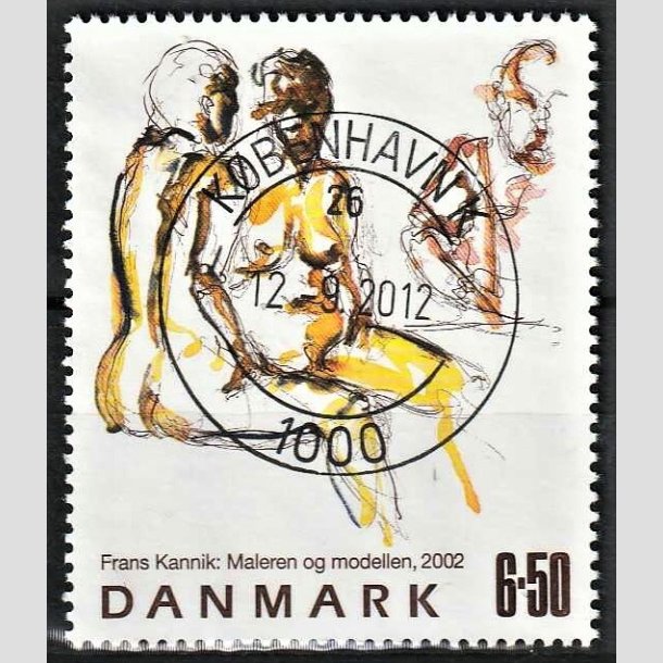 FRIMRKER DANMARK | 2002 - AFA 1331 - Frank Kannik - 6,50 Kr. flerfarvet - Pragt Stemplet Kbenhavn K