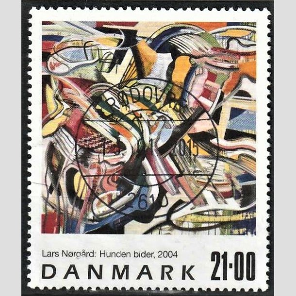 FRIMRKER DANMARK | 2004 - AFA 1399 - Frimrkekunst - 21,00 Kr. flerfarvet - Pragt Stemplet Rdovre