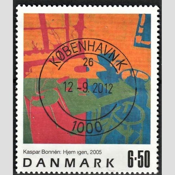 FRIMRKER DANMARK | 2005 - AFA 1440 - Frimrkekunst 8. - 6,50 Kr. Kaspar Bonnn - Pragt Stemplet Kbenhavn K