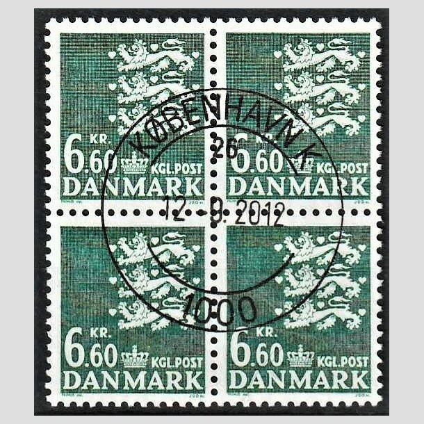 FRIMRKER DANMARK | 1988 - AFA 900 - Rigsvben - 6,60 Kr. grn i 4-blok - Lux Stemplet
