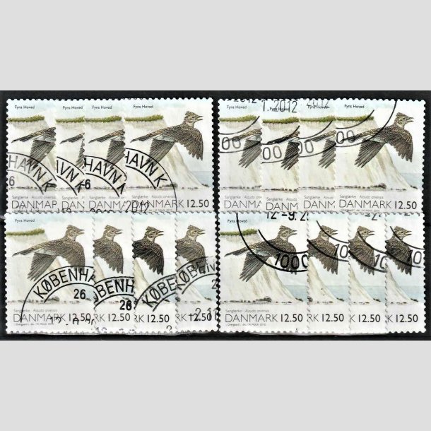 FRIMRKER DANMARK | 2010 - AFA 1602 - Danmarks natur (Engros) - 12,50 kr. flerfarvet x 16 stk. - Pnt hjrnestemplet