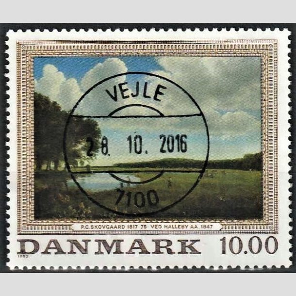 FRIMRKER DANMARK | 1992 - AFA 1033 - Maleriserie 5. - 10,00 Kr. P.C. Skovgaard - Pragt Stemplet Vejle