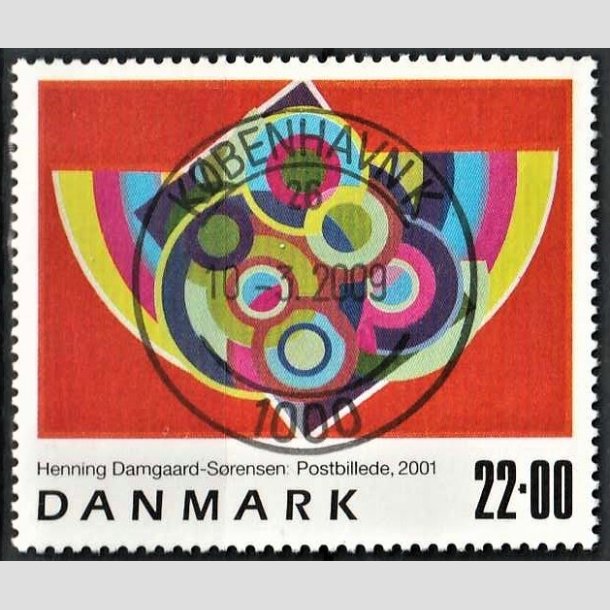 FRIMRKER DANMARK | 2001 - AFA 1293 - Frimrkekunst 4. - 22,00 Kr. Henning Damgaard-Srensen - Lux Stemplet 