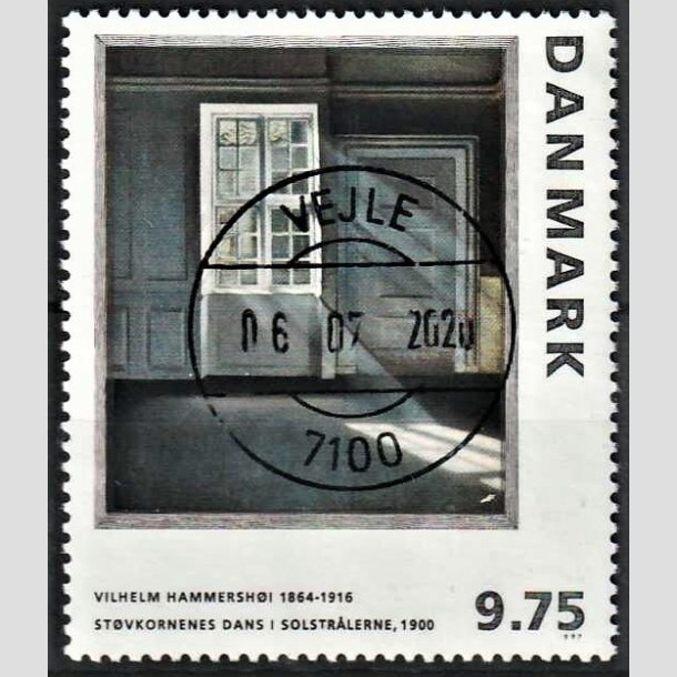 FRIMRKER DANMARK | 1997 - AFA 1158 - Vilh. Hammershj - 9,75 Kr. flerfarvet - Lux Stemplet Vejle
