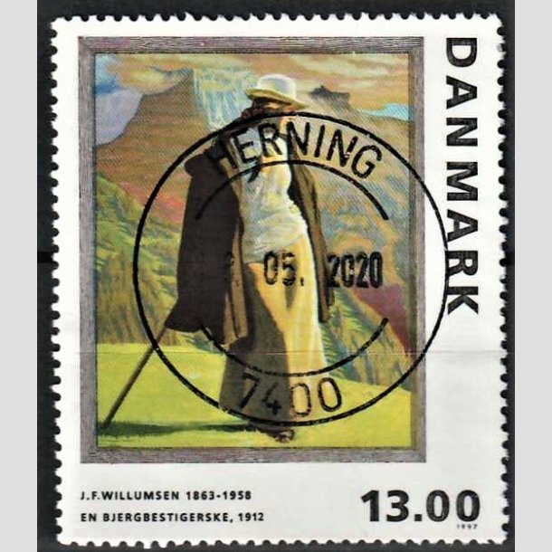 FRIMRKER DANMARK | 1997 - AFA 1159 - J.F. Willumsen - 13,00 Kr. flerfarvet - Pragt Stemplet Herning