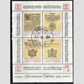 FRIM�RKER DANMARK | 1985 - AFA 827 - Hafniablok I Miniark - Lux Stemplet