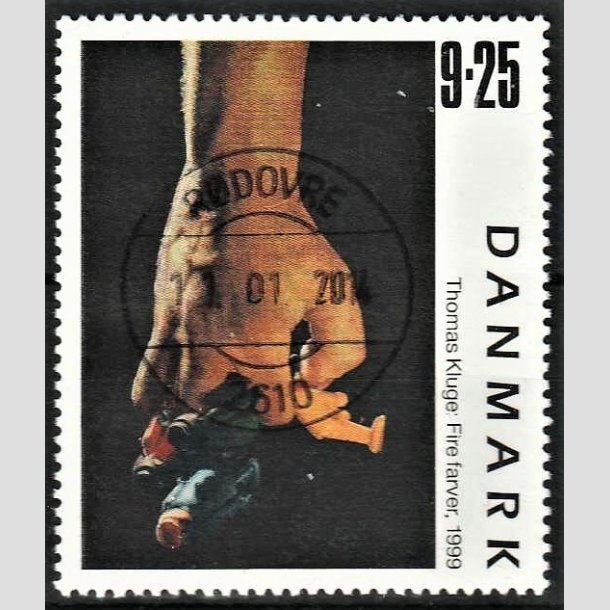 FRIMRKER DANMARK | 1999 - AFA 1218 - Frimrkekunst 2. - 9,25 Kr. "Fire farver" - Pragt Stemplet