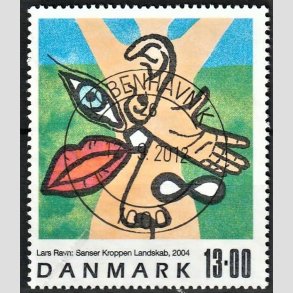 FRIMRKER DANMARK | 2004 - AFA 1398 - Frimrkekunst - 13,00 Kr. flerfarvet - Pragt Stemplet Kbenhavn K