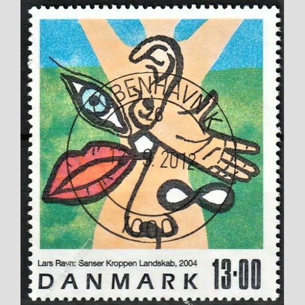 FRIMRKER DANMARK | 2004 - AFA 1398 - Frimrkekunst - 13,00 Kr. flerfarvet - Pragt Stemplet Kbenhavn K