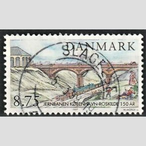 FRIM�RKER DANMARK | 1997 - AFA 1149 - K�benhavn-Roskilde - 8,75 Kr. flerfarvet - Pragt Stemplet Slagelse