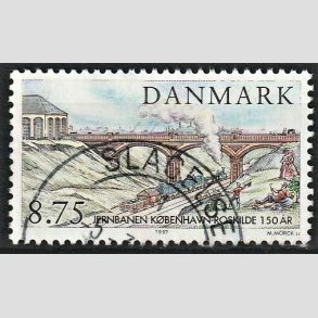 FRIM�RKER DANMARK | 1997 - AFA 1149 - K�benhavn-Roskilde - 8,75 Kr. flerfarvet - Pragt Stemplet Slagelse