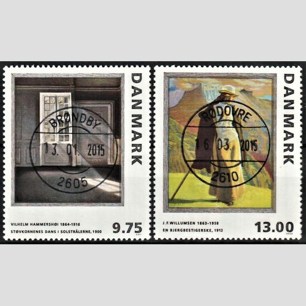 FRIMRKER DANMARK | 1997 - AFA 1158,1159 - Vilh. Hammershj - 9,75 + 13,00 Kr. flerfarvet - Lux Stemplet