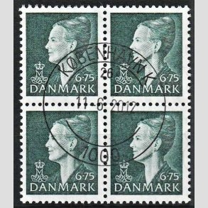 FRIMRKER DANMARK | 1999 - AFA 1203 - Dronning Margrethe II - 6,75 Kr. grn i 4-blok - Pragt Stemplet