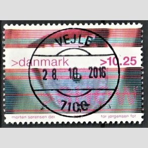 FRIMRKER DANMARK | 2001 - AFA 1290 - Show - 10,25 Kr. piercing - Pragt Stemplet Vejle