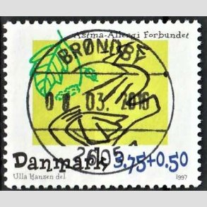 FRIMRKER DANMARK | 1997 - AFA 1146 - Astma-Allergi Forbundet - 3,75 + 0,50 Kr. flerfarvet - Pragt Stemplet