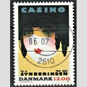 FRIM�RKER DANMARK | 1991 - AFA 1002 - Dansk Plakatkunst - 12,00 Kr. flerfarvet - Pragt Stemplet 