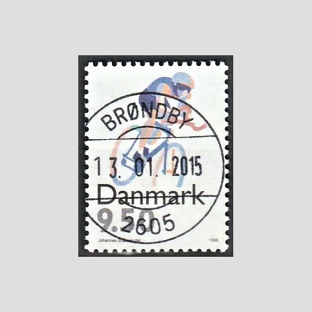 FRIMRKER DANMARK | 1996 - AFA 1114 - Sport - 9,50 Kr. flerfarvet - Pragt Stemplet 