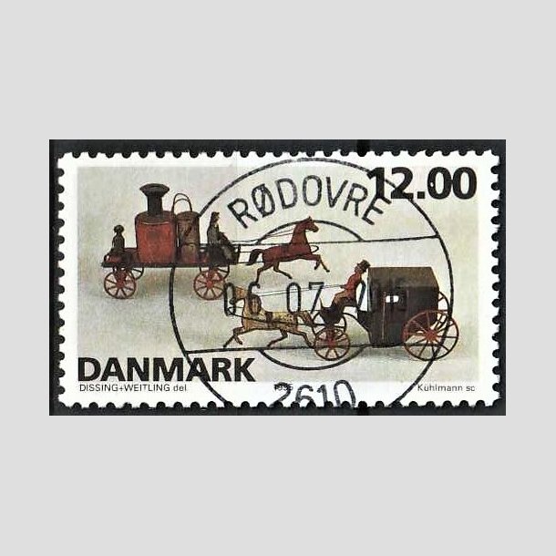 FRIMRKER DANMARK | 1995 - AFA 1106 - Dansk legetj - 12,00 Kr. flerfarvet - Pragt Stemplet