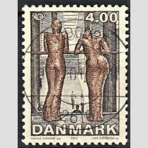 FRIMRKER DANMARK | 2002 - AFA 1312 - Samtidskunst - 4,00 Kr. flerfarvet - Pragt Stemplet