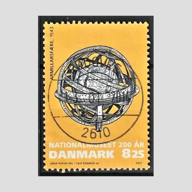 FRIMRKER DANMARK | 2007 - AFA 1503 - Nationalmuseet 200 r - 8,25 Kr. flerfarvet - Pragt Stemplet