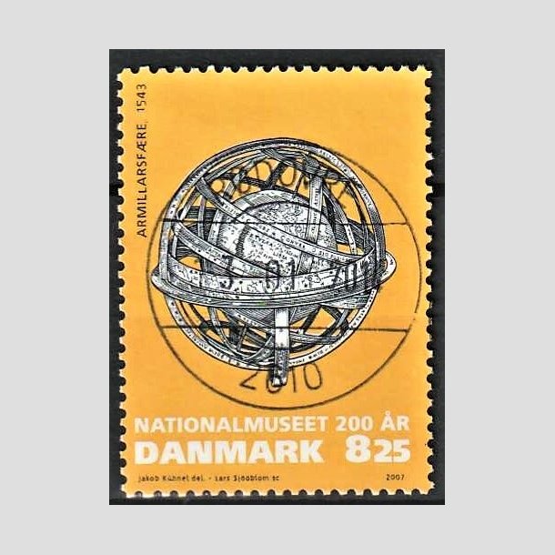 FRIMRKER DANMARK | 2007 - AFA 1503 - Nationalmuseet 200 r - 8,25 Kr. flerfarvet - Pragt Stemplet