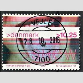 FRIMRKER DANMARK | 2001 - AFA 1290 - Show - 10,25 Kr. piercing - Pragt Stemplet Vejle