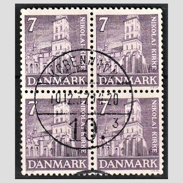 FRIMRKER DANMARK | 1936 - AFA 230 - Reformationen - 7 re violet i 4-blok - Pragt Stemplet