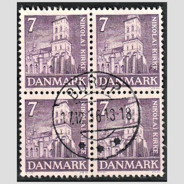 FRIMRKER DANMARK | 1936 - AFA 230 - Reformationen - 7 re violet i 4-blok - Pragt Stemplet