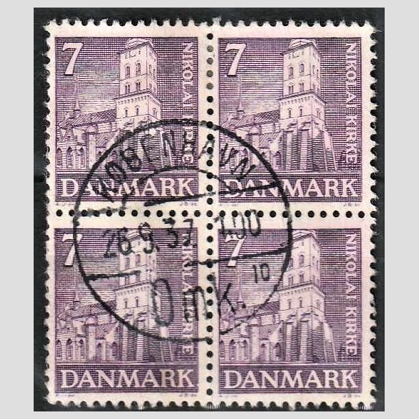 FRIMRKER DANMARK | 1936 - AFA 230 - Reformationen - 7 re violet i 4-blok - Pragt Stemplet