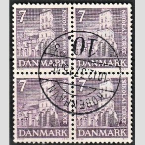 FRIMRKER DANMARK | 1936 - AFA 230 - Reformationen - 7 re violet i 4-blok - Pragt Stemplet