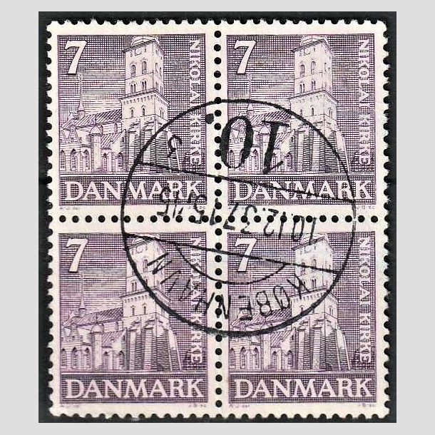 FRIMRKER DANMARK | 1936 - AFA 230 - Reformationen - 7 re violet i 4-blok - Pragt Stemplet