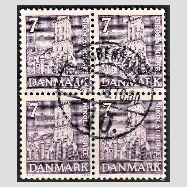 FRIMRKER DANMARK | 1936 - AFA 230 - Reformationen - 7 re violet i 4-blok - Pragt Stemplet