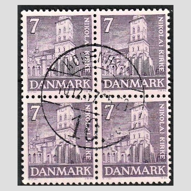 FRIMRKER DANMARK | 1936 - AFA 230 - Reformationen - 7 re violet i 4-blok - Pragt Stemplet