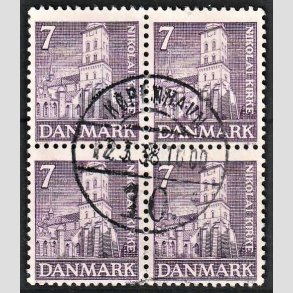 FRIMRKER DANMARK | 1936 - AFA 230 - Reformationen - 7 re violet i 4-blok - Pragt Stemplet