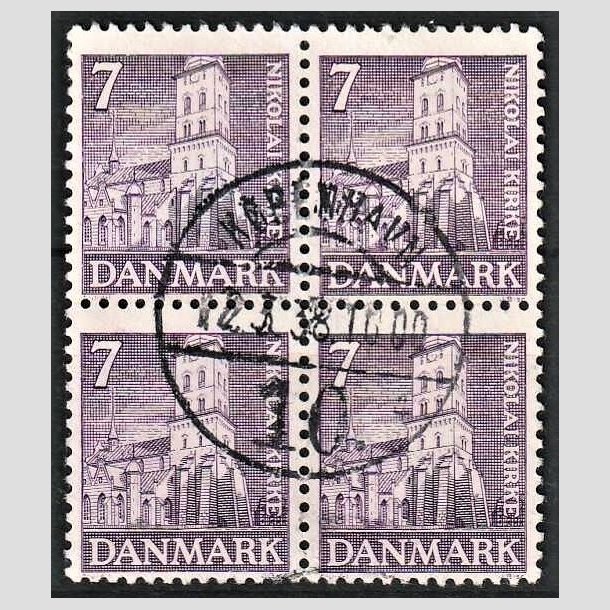 FRIMRKER DANMARK | 1936 - AFA 230 - Reformationen - 7 re violet i 4-blok - Pragt Stemplet