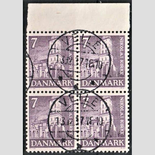 FRIMRKER DANMARK | 1936 - AFA 230 - Reformationen - 7 re violet i 4-blok - Pragt Stemplet