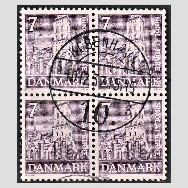 FRIMRKER DANMARK | 1936 - AFA 230 - Reformationen - 7 re violet i 4-blok - Pragt Stemplet