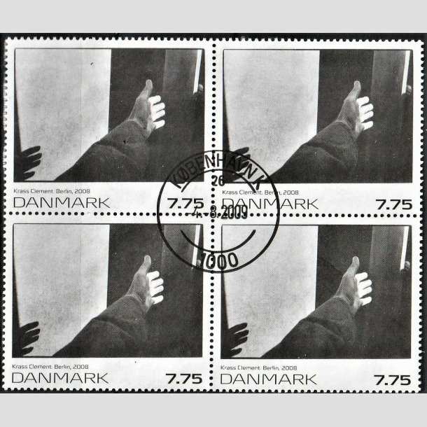 FRIMRKER DANMARK | 2008 - AFA 1555 - Frimrkekunst 11. - 7,75 Kr. flerfarvet i 4-blok - Pragt Stemplet